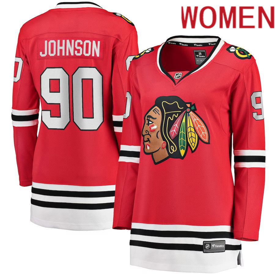 Women Chicago Blackhawks 90 Tyler Johnson Fanatics Branded Red Breakaway Player NHL Jersey